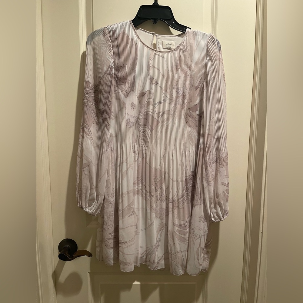 Wilfred Purple Long Sleeve Sundress